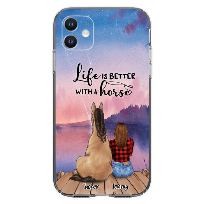 Personalized Horse/Dog Mom Phone Case - Upto 2 Horses and 3 Dogs - 9AGKN2