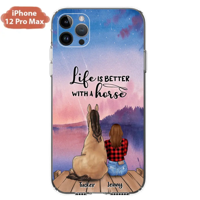 Personalized Horse/Dog Mom Phone Case - Upto 2 Horses and 3 Dogs - 9AGKN2