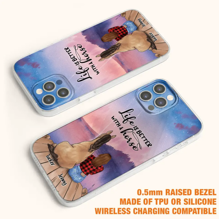 Personalized Horse/Dog Mom Phone Case - Upto 2 Horses and 3 Dogs - 9AGKN2