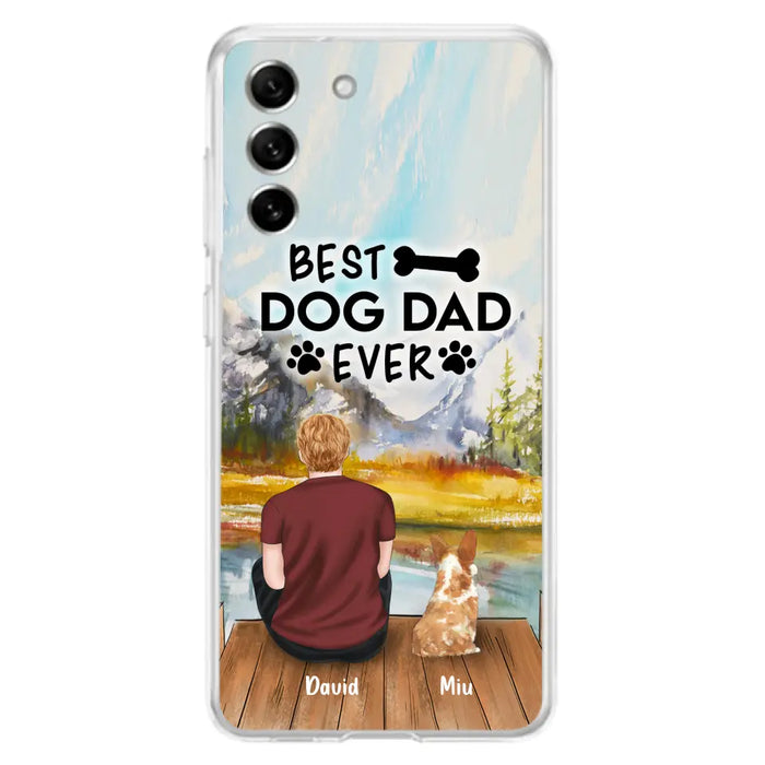 Personalized Dog Dad Phone Case - Up to 4 Dogs - Best Dog Dad Ever