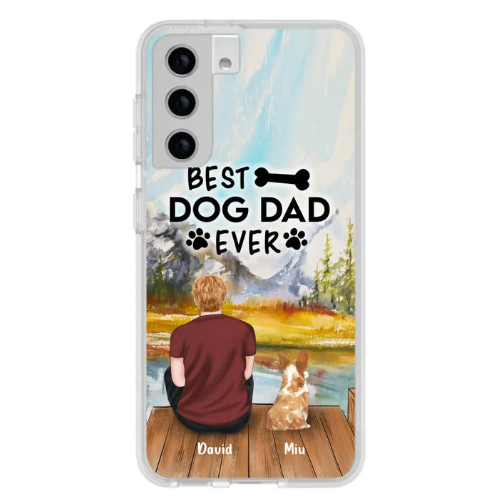 Personalized Dog Dad Phone Case - Up to 4 Dogs - Best Dog Dad Ever