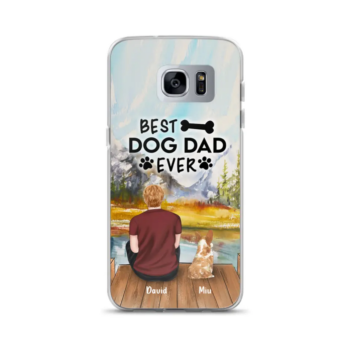 Personalized Dog Dad Phone Case - Up to 4 Dogs - Best Dog Dad Ever