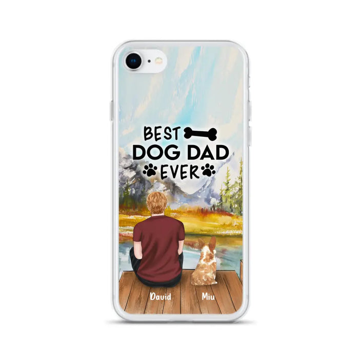 Personalized Dog Dad Phone Case - Up to 4 Dogs - Best Dog Dad Ever