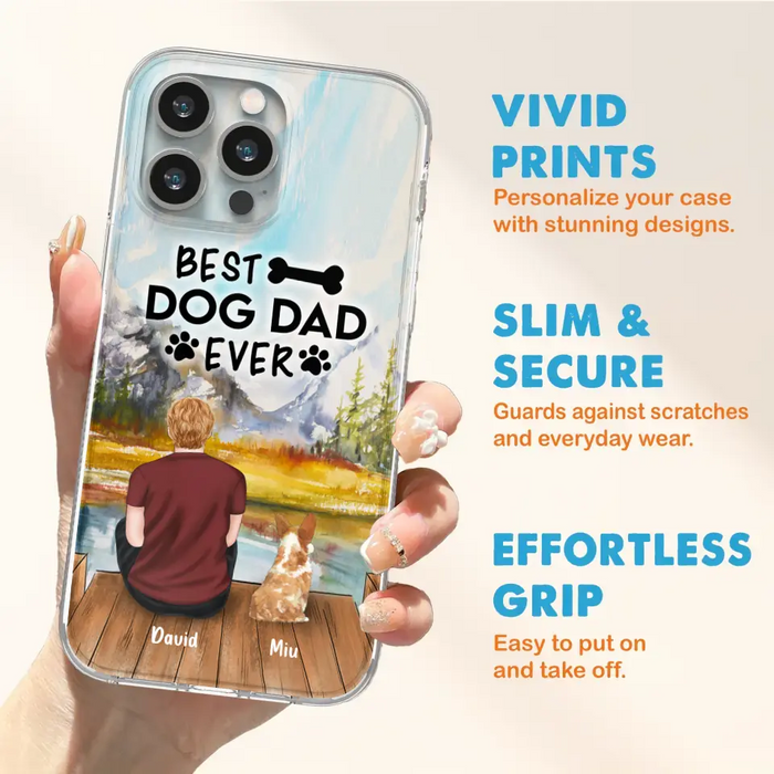 Personalized Dog Dad Phone Case - Up to 4 Dogs - Best Dog Dad Ever