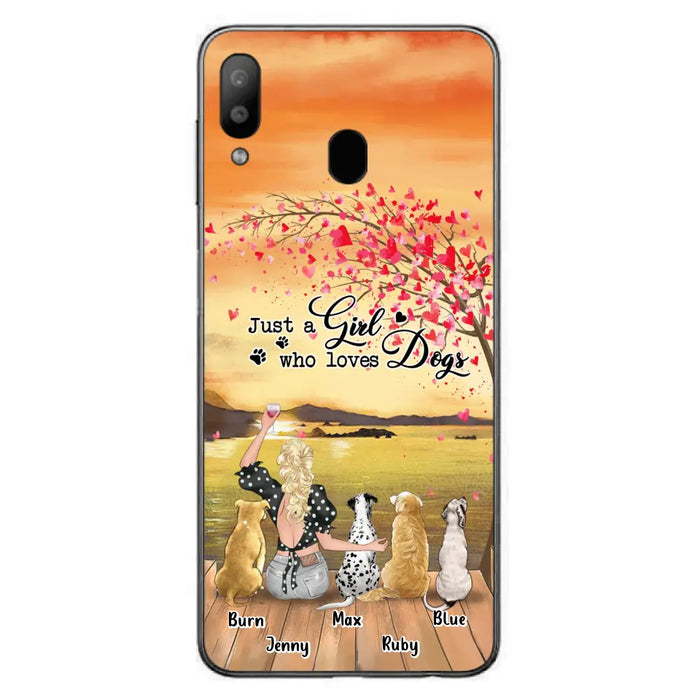 Custom Personalized Dog Mom Phone Case for iPhone and Samsung - Gift Idea For Dog Owner with up to 4 Dogs - Just A Girl Who Loves Dogs