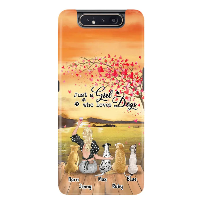 Custom Personalized Dog Mom Phone Case for iPhone and Samsung - Gift Idea For Dog Owner with up to 4 Dogs - Just A Girl Who Loves Dogs