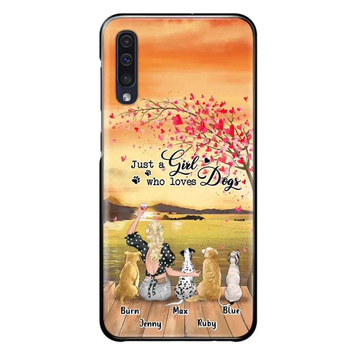 Custom Personalized Dog Mom Phone Case for iPhone and Samsung - Gift Idea For Dog Owner with up to 4 Dogs - Just A Girl Who Loves Dogs