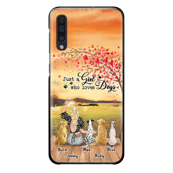 Custom Personalized Dog Mom Phone Case for iPhone and Samsung - Gift Idea For Dog Owner with up to 4 Dogs - Just A Girl Who Loves Dogs