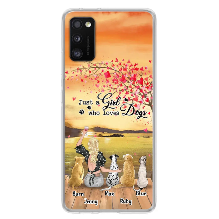 Custom Personalized Dog Mom Phone Case for iPhone and Samsung - Gift Idea For Dog Owner with up to 4 Dogs - Just A Girl Who Loves Dogs