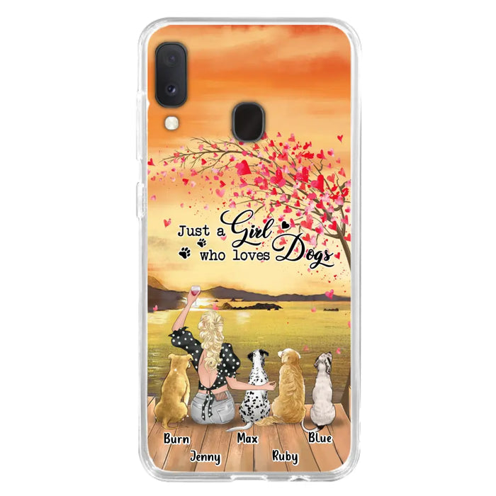 Custom Personalized Dog Mom Phone Case for iPhone and Samsung - Gift Idea For Dog Owner with up to 4 Dogs - Just A Girl Who Loves Dogs