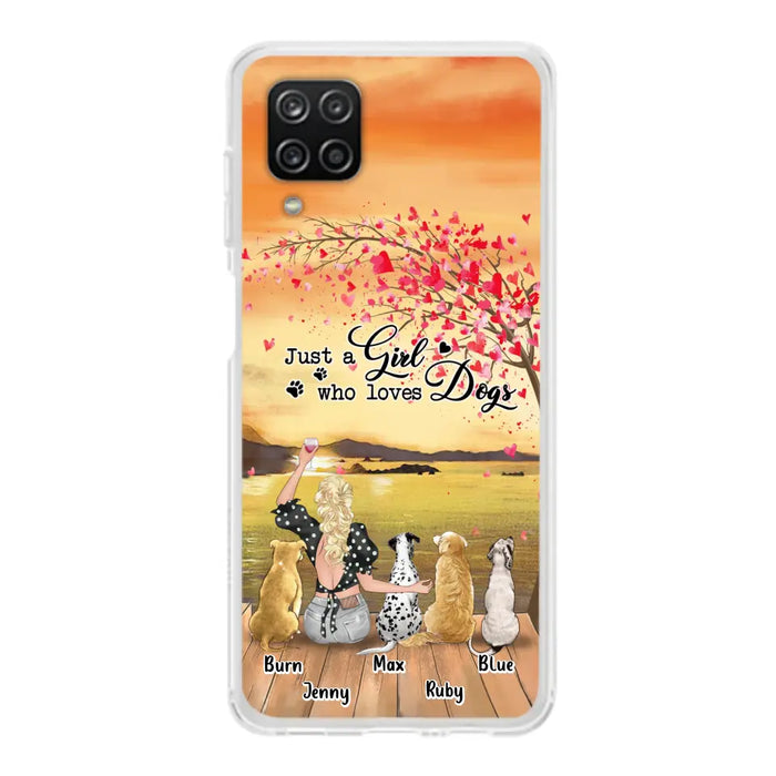 Custom Personalized Dog Mom Phone Case for iPhone and Samsung - Gift Idea For Dog Owner with up to 4 Dogs - Just A Girl Who Loves Dogs