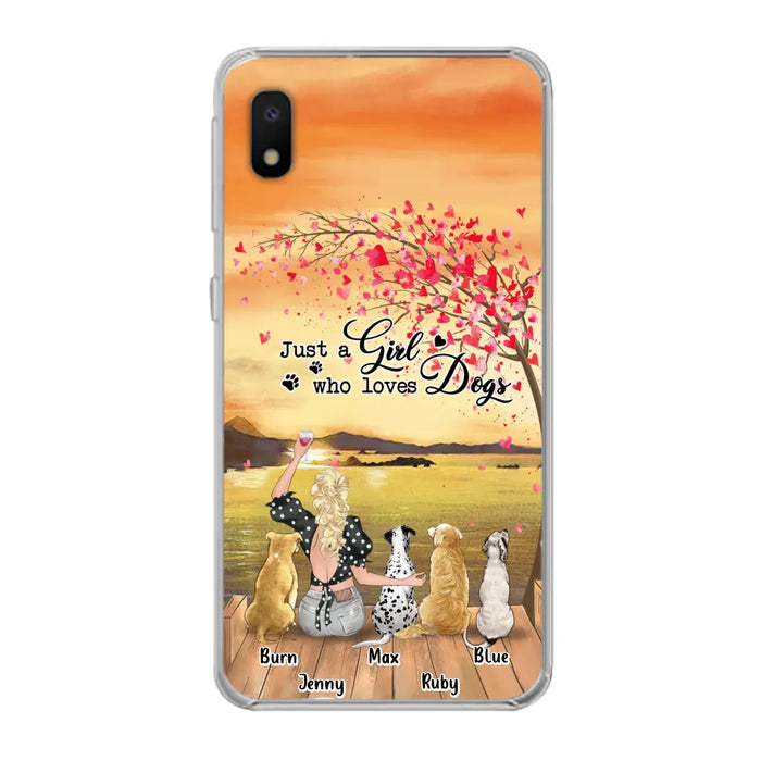 Custom Personalized Dog Mom Phone Case for iPhone and Samsung - Gift Idea For Dog Owner with up to 4 Dogs - Just A Girl Who Loves Dogs