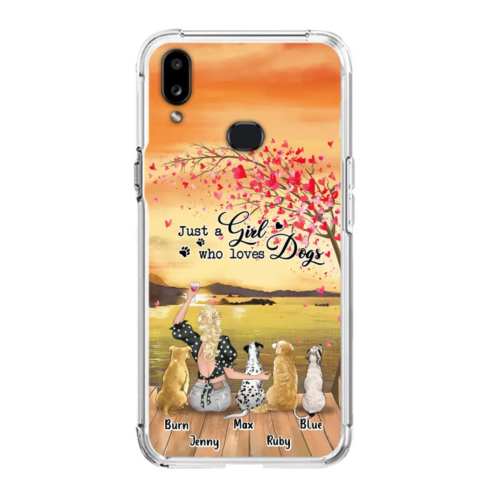 Custom Personalized Dog Mom Phone Case for iPhone and Samsung - Gift Idea For Dog Owner with up to 4 Dogs - Just A Girl Who Loves Dogs