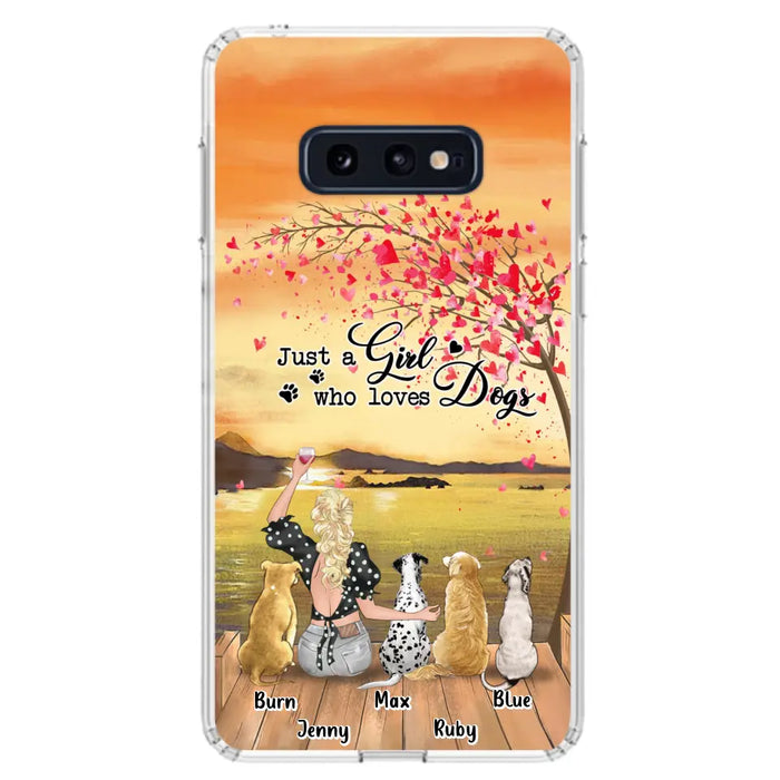 Custom Personalized Dog Mom Phone Case for iPhone and Samsung - Gift Idea For Dog Owner with up to 4 Dogs - Just A Girl Who Loves Dogs