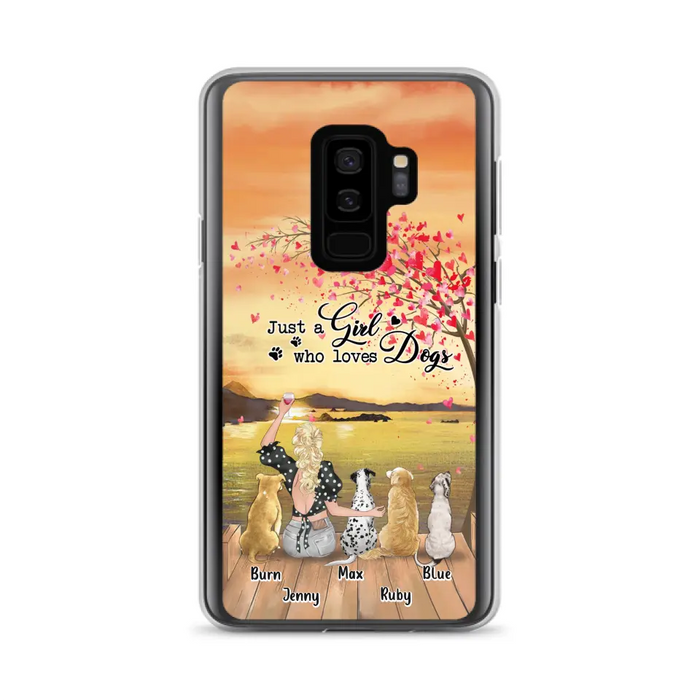 Custom Personalized Dog Mom Phone Case for iPhone and Samsung - Gift Idea For Dog Owner with up to 4 Dogs - Just A Girl Who Loves Dogs