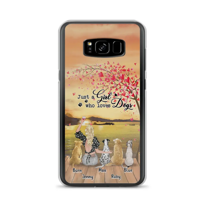 Custom Personalized Dog Mom Phone Case for iPhone and Samsung - Gift Idea For Dog Owner with up to 4 Dogs - Just A Girl Who Loves Dogs