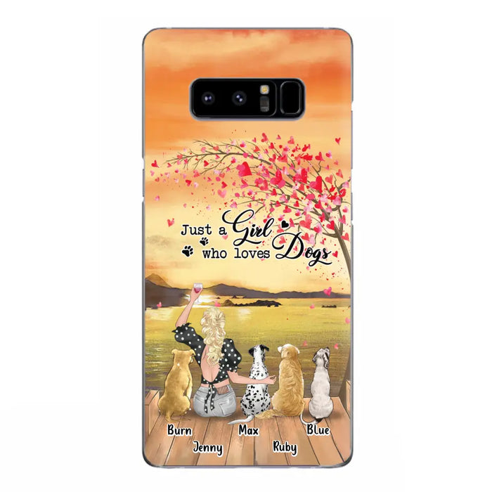 Custom Personalized Dog Mom Phone Case for iPhone and Samsung - Gift Idea For Dog Owner with up to 4 Dogs - Just A Girl Who Loves Dogs