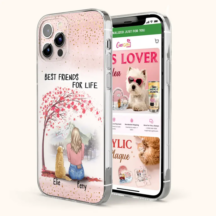 Personalized Pet Mom Phone Case - Mom With Upto 5 Pets - Best Friends For Life