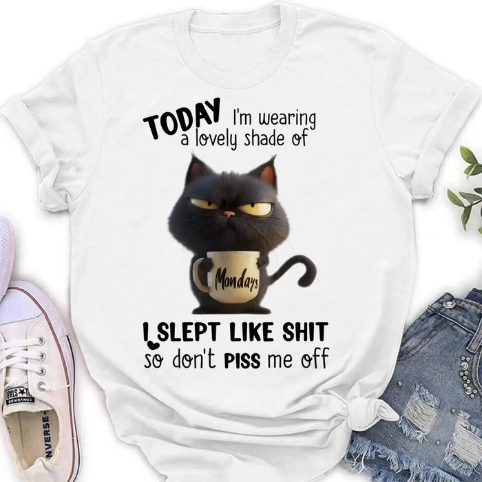 Custom Personalized Grumpy Cat T-shirt/ Long Sleeve/ Sweatshirt/ Hoodie - Gift Idea For Cat Lover/ Mother/ Friend - Today I'm Wearing A Lovely Shade Of