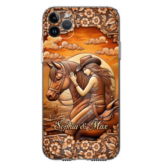 Custom Personalized Horse Girl Phone Case - Gift Idea For Horse Lover - Case For iPhone/ Samsung