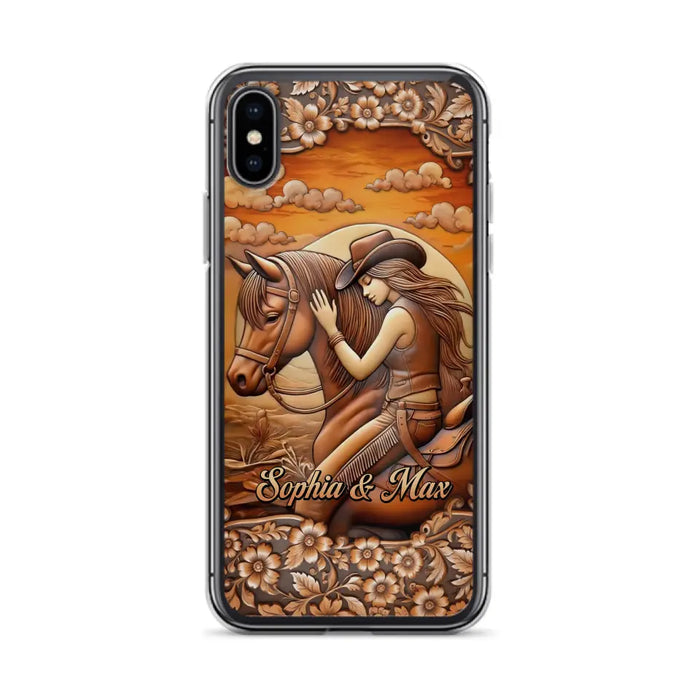 Custom Personalized Horse Girl Phone Case - Gift Idea For Horse Lover - Case For iPhone/ Samsung