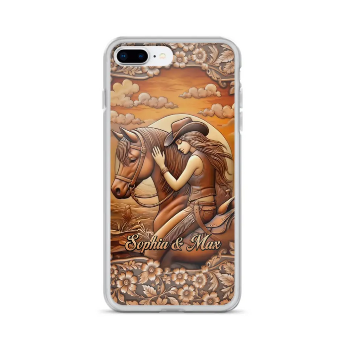 Custom Personalized Horse Girl Phone Case - Gift Idea For Horse Lover - Case For iPhone/ Samsung