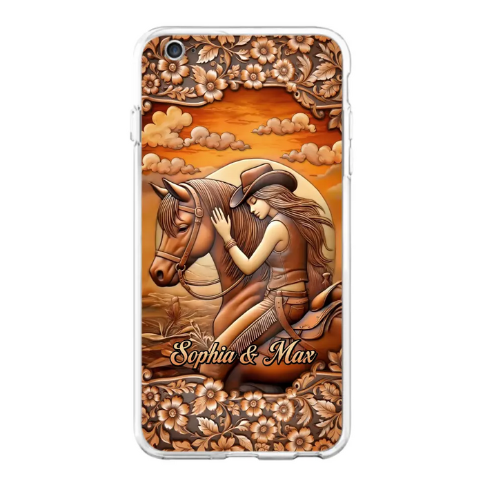 Custom Personalized Horse Girl Phone Case - Gift Idea For Horse Lover - Case For iPhone/ Samsung