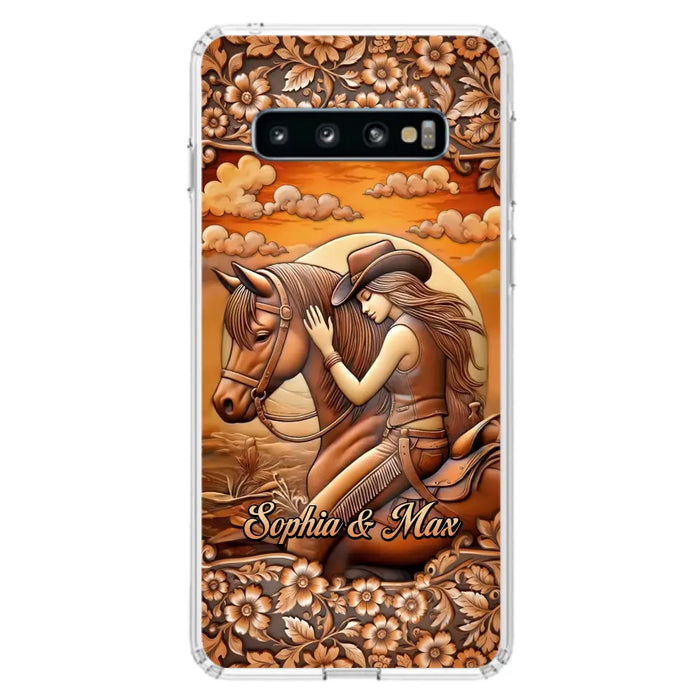 Custom Personalized Horse Girl Phone Case - Gift Idea For Horse Lover - Case For iPhone/ Samsung