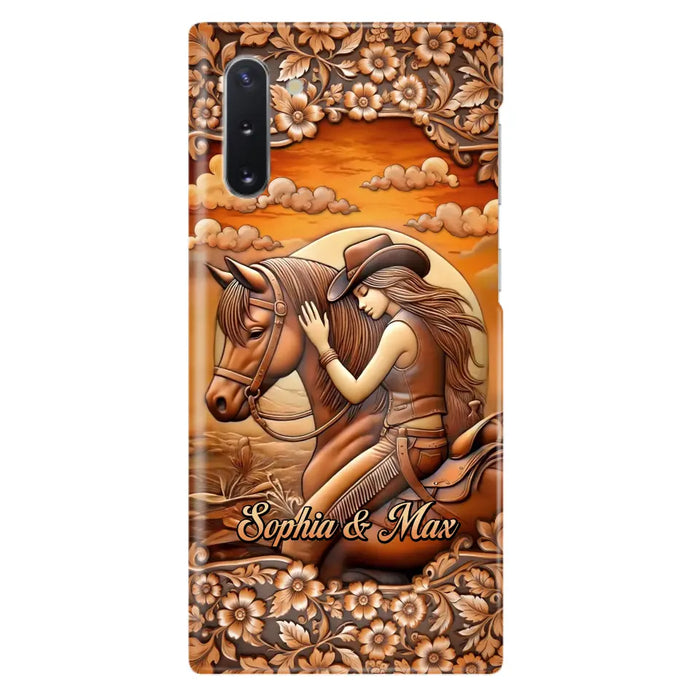 Custom Personalized Horse Girl Phone Case - Gift Idea For Horse Lover - Case For iPhone/ Samsung