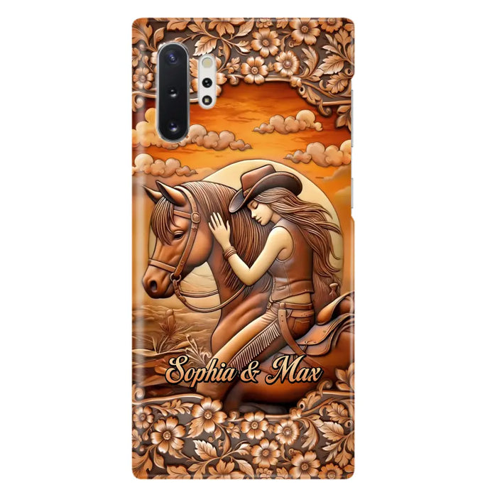 Custom Personalized Horse Girl Phone Case - Gift Idea For Horse Lover - Case For iPhone/ Samsung