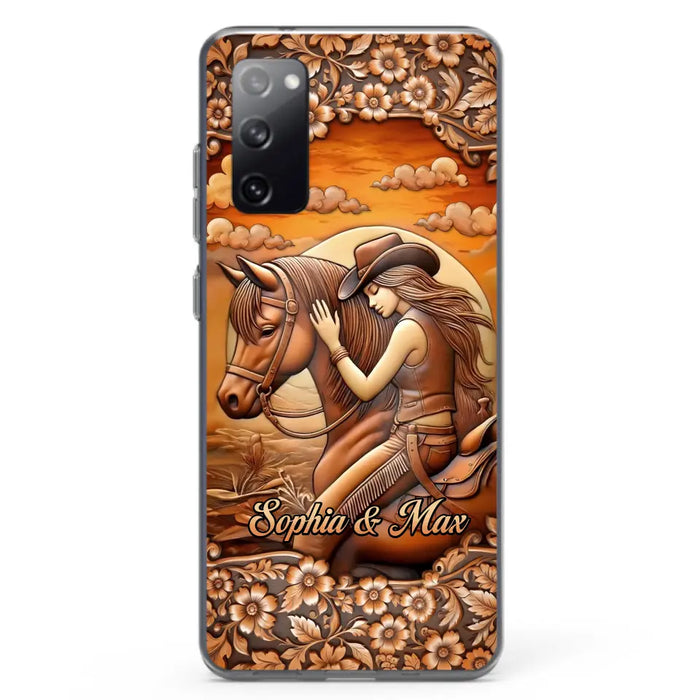 Custom Personalized Horse Girl Phone Case - Gift Idea For Horse Lover - Case For iPhone/ Samsung