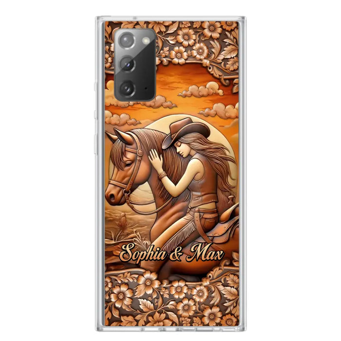 Custom Personalized Horse Girl Phone Case - Gift Idea For Horse Lover - Case For iPhone/ Samsung