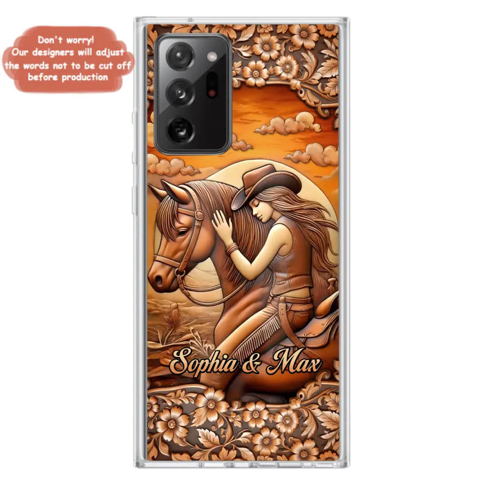 Custom Personalized Horse Girl Phone Case - Gift Idea For Horse Lover - Case For iPhone/ Samsung