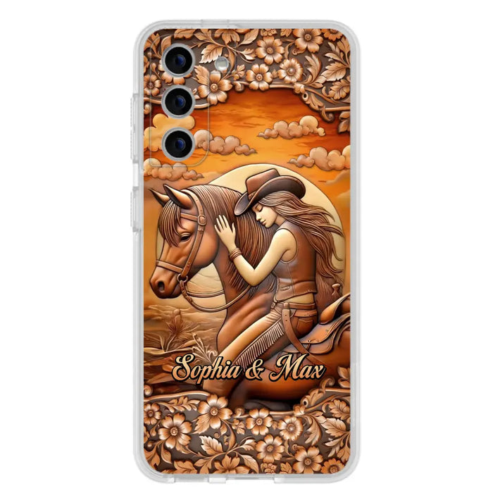 Custom Personalized Horse Girl Phone Case - Gift Idea For Horse Lover - Case For iPhone/ Samsung