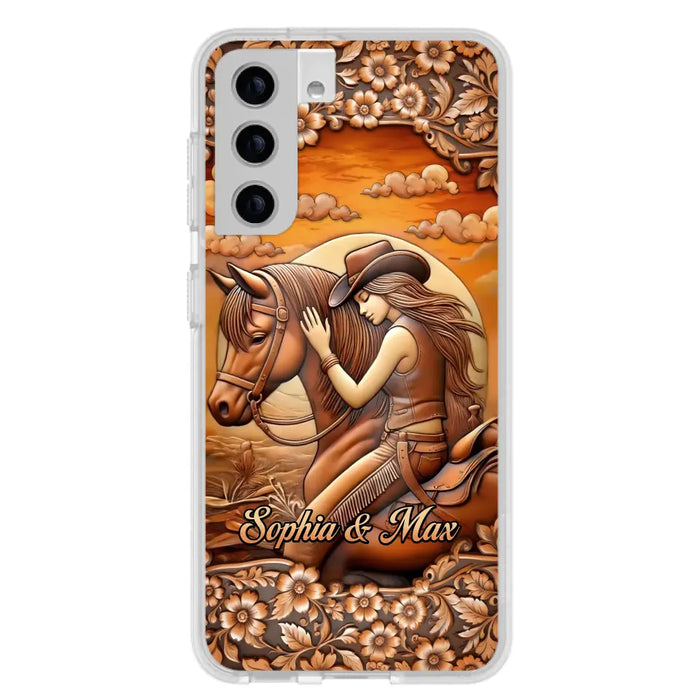 Custom Personalized Horse Girl Phone Case - Gift Idea For Horse Lover - Case For iPhone/ Samsung