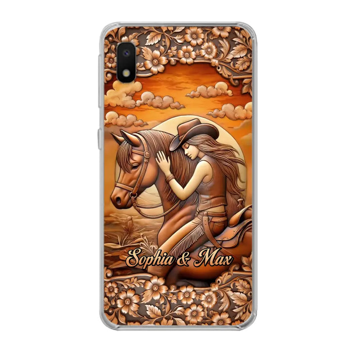 Custom Personalized Horse Girl Phone Case - Gift Idea For Horse Lover - Case For iPhone/ Samsung