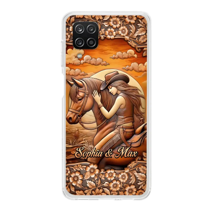 Custom Personalized Horse Girl Phone Case - Gift Idea For Horse Lover - Case For iPhone/ Samsung