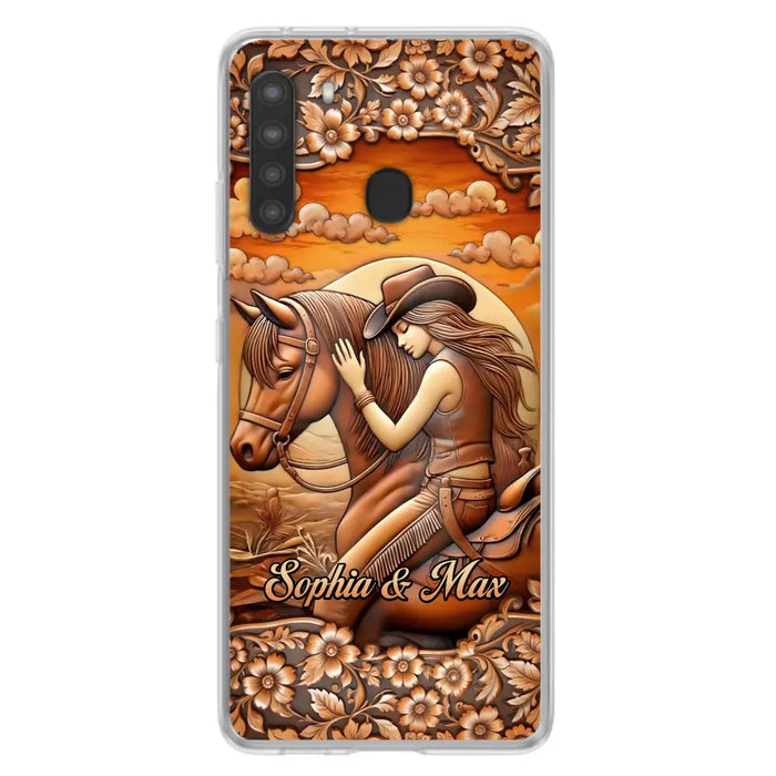 Custom Personalized Horse Girl Phone Case - Gift Idea For Horse Lover - Case For iPhone/ Samsung