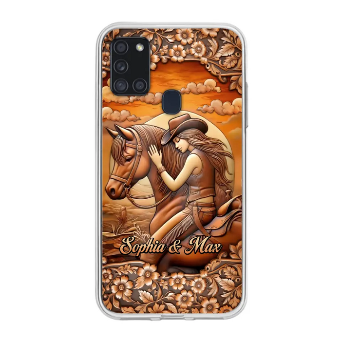 Custom Personalized Horse Girl Phone Case - Gift Idea For Horse Lover - Case For iPhone/ Samsung