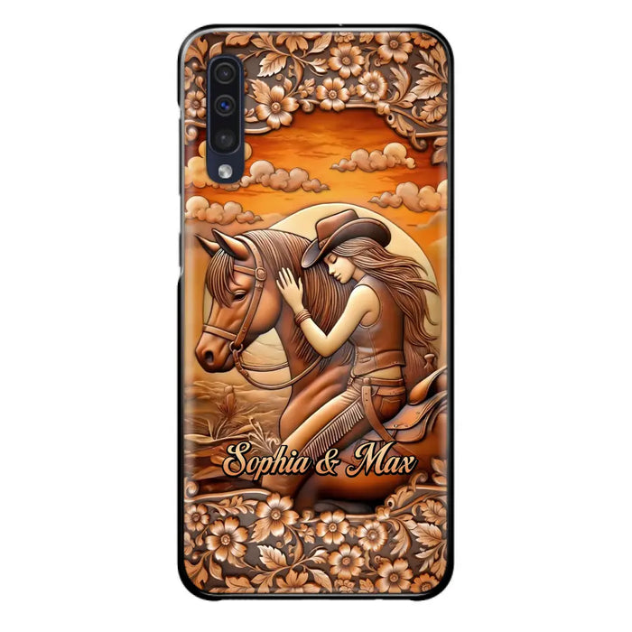 Custom Personalized Horse Girl Phone Case - Gift Idea For Horse Lover - Case For iPhone/ Samsung