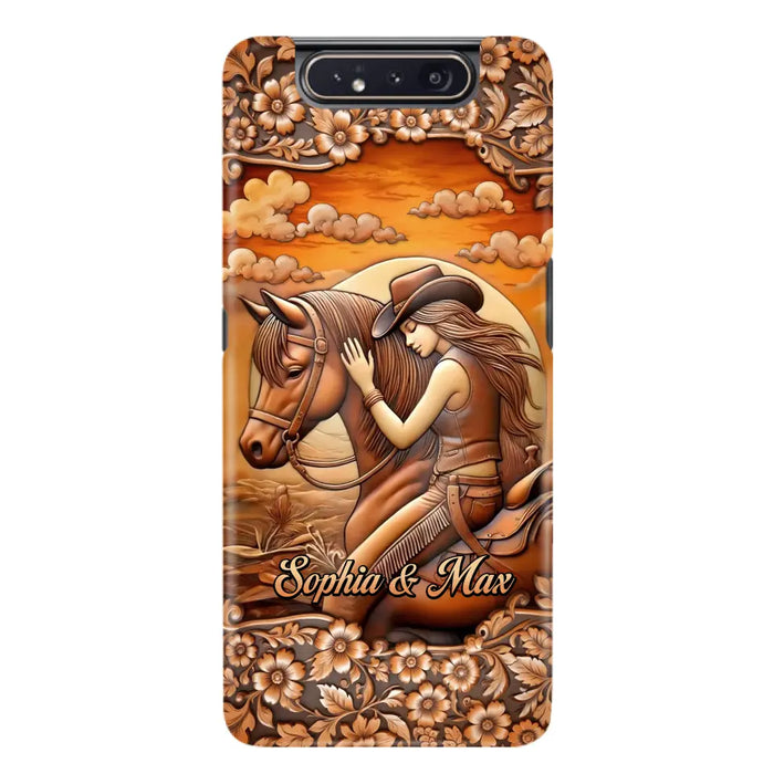 Custom Personalized Horse Girl Phone Case - Gift Idea For Horse Lover - Case For iPhone/ Samsung