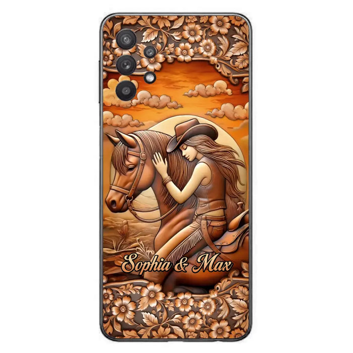 Custom Personalized Horse Girl Phone Case - Gift Idea For Horse Lover - Case For iPhone/ Samsung