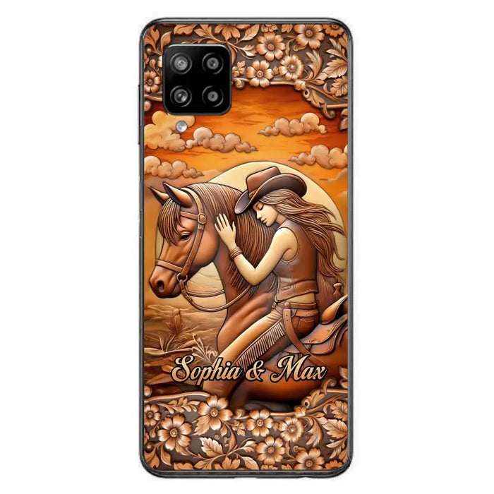 Custom Personalized Horse Girl Phone Case - Gift Idea For Horse Lover - Case For iPhone/ Samsung