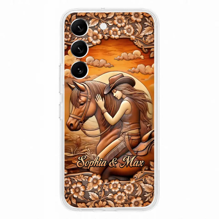 Custom Personalized Horse Girl Phone Case - Gift Idea For Horse Lover - Case For iPhone/ Samsung