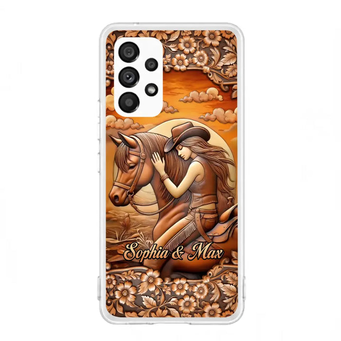 Custom Personalized Horse Girl Phone Case - Gift Idea For Horse Lover - Case For iPhone/ Samsung