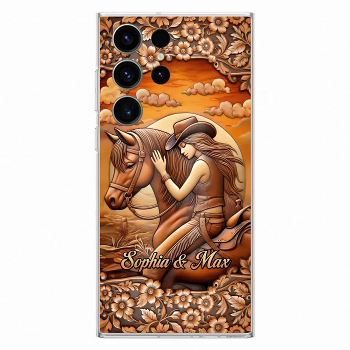 Custom Personalized Horse Girl Phone Case - Gift Idea For Horse Lover - Case For iPhone/ Samsung