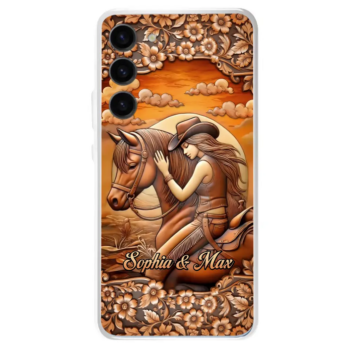 Custom Personalized Horse Girl Phone Case - Gift Idea For Horse Lover - Case For iPhone/ Samsung