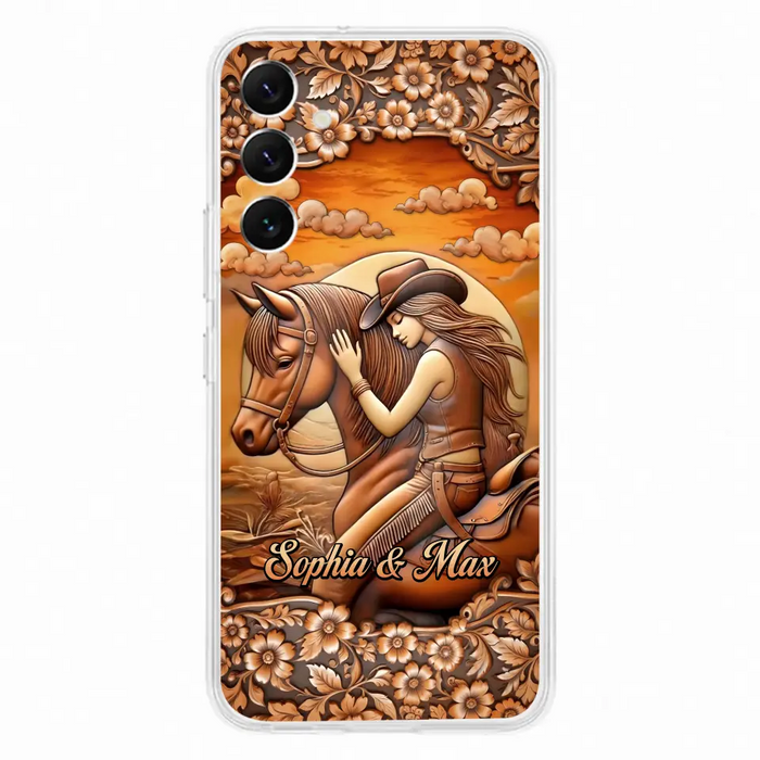 Custom Personalized Horse Girl Phone Case - Gift Idea For Horse Lover - Case For iPhone/ Samsung