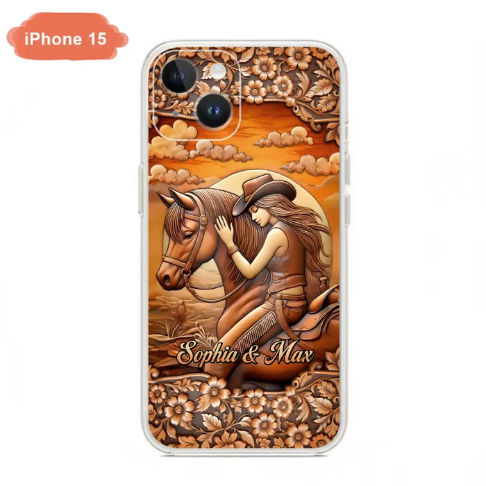 Custom Personalized Horse Girl Phone Case - Gift Idea For Horse Lover - Case For iPhone/ Samsung