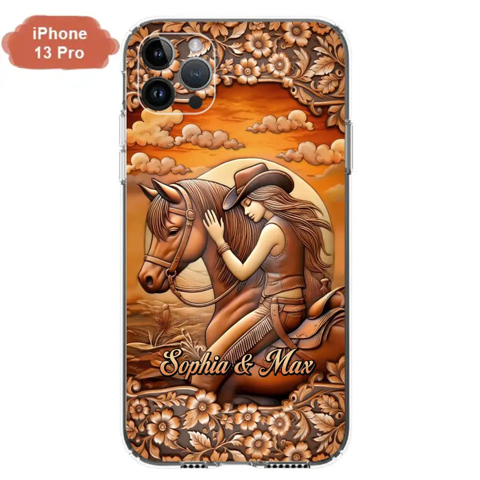 Custom Personalized Horse Girl Phone Case - Gift Idea For Horse Lover - Case For iPhone/ Samsung